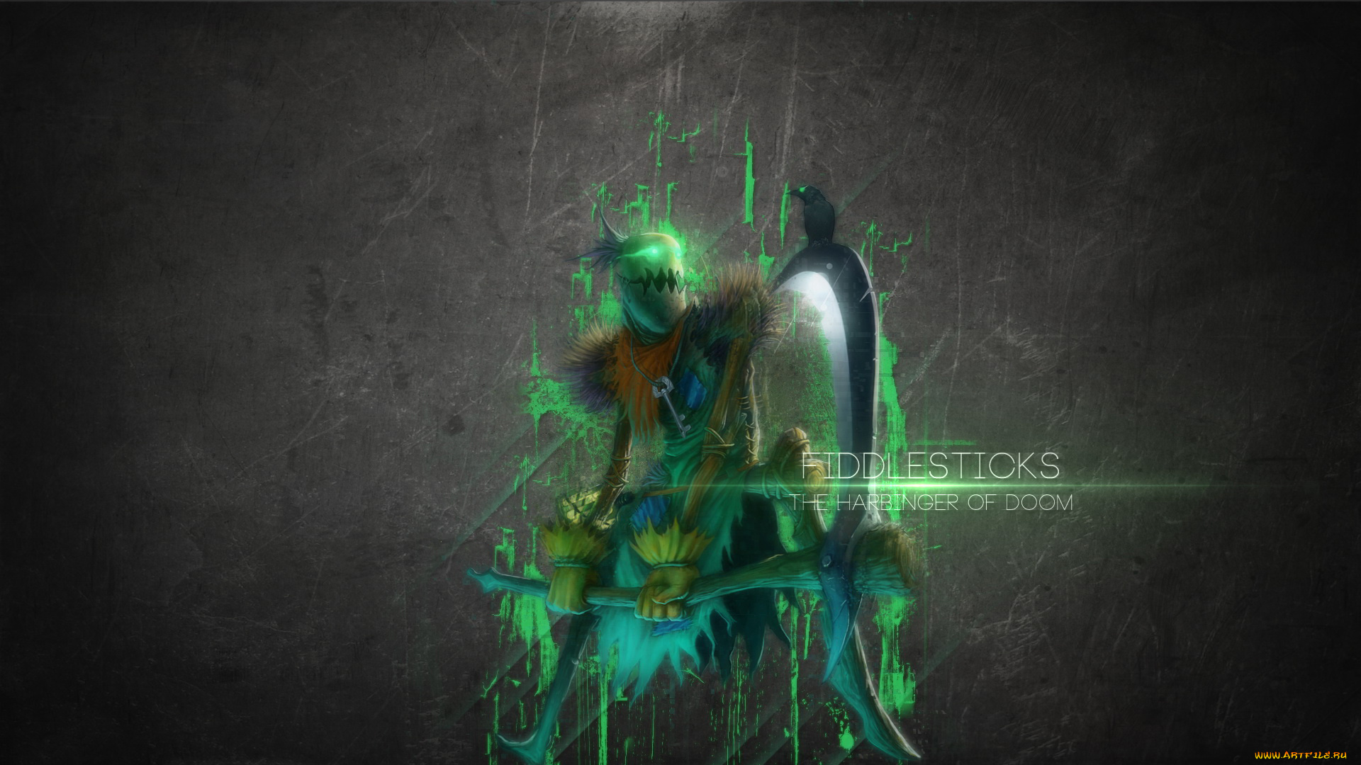видео, игры, league, of, legends, фон, топор, fiddlesticks