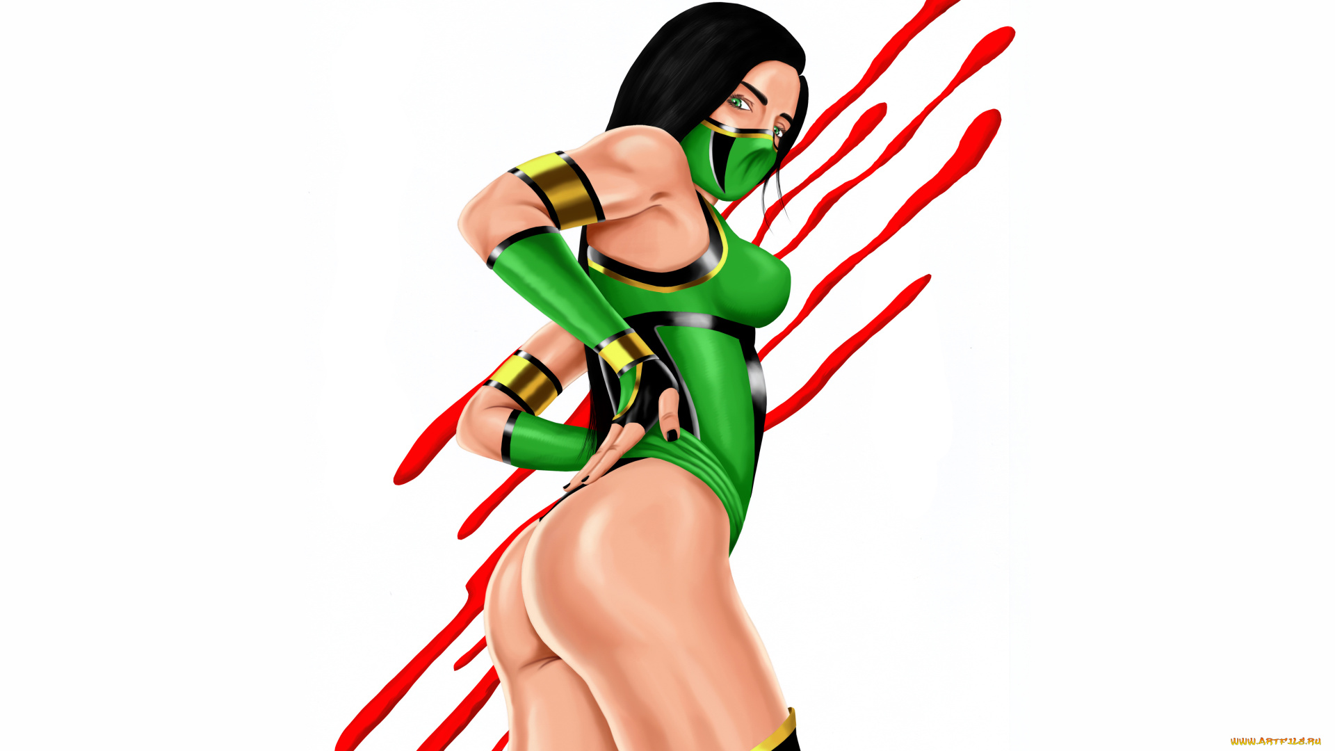 видео, игры, mortal, kombat, маска, униформа, взгляд, фон, девушка