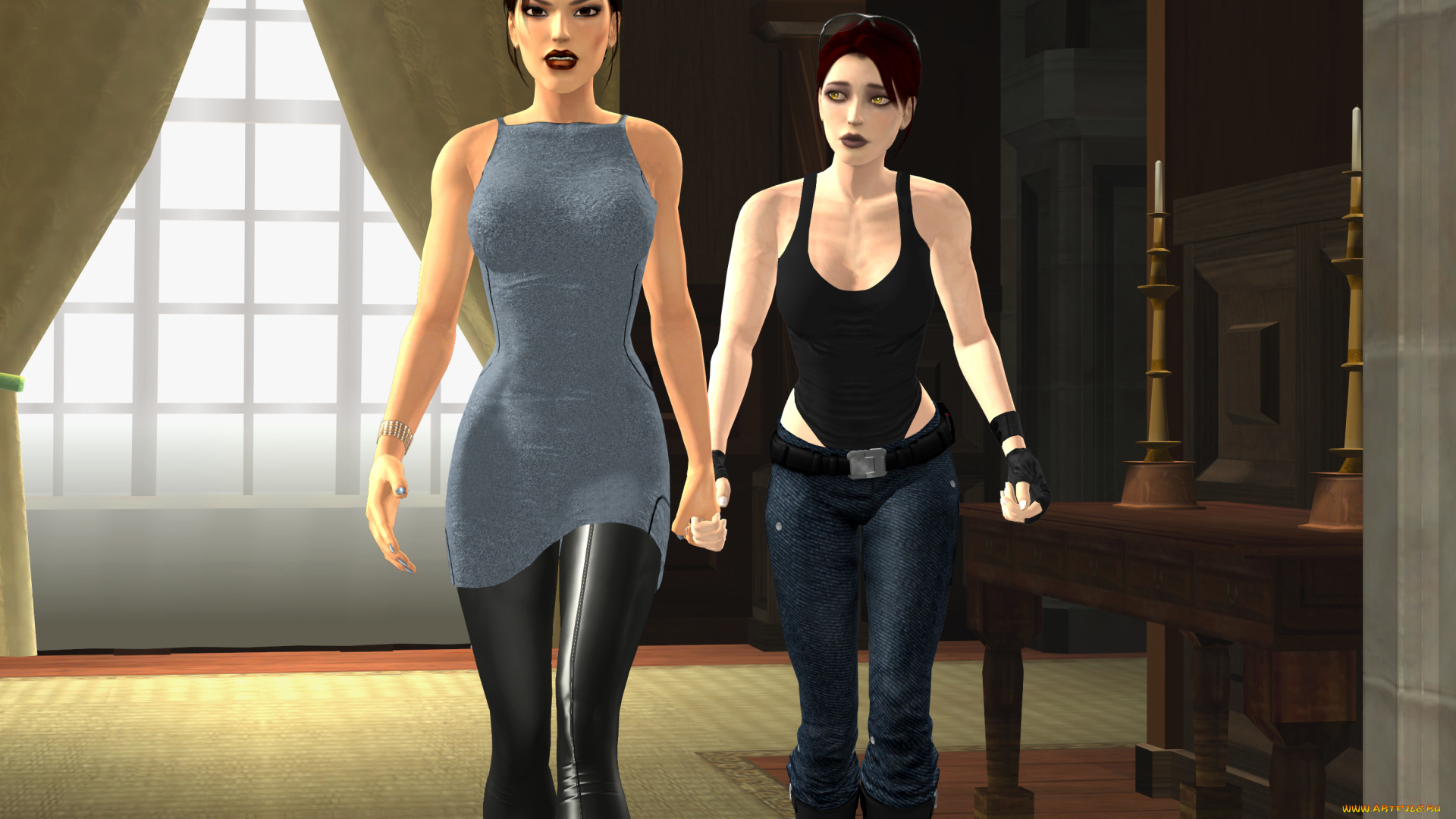 3д, графика, фантазия, , fantasy, взгляд, девушки, фон