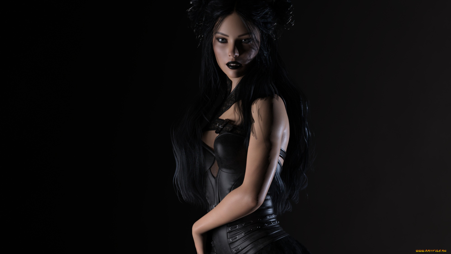 3д, графика, люди, , people, девушка, взгляд, фон