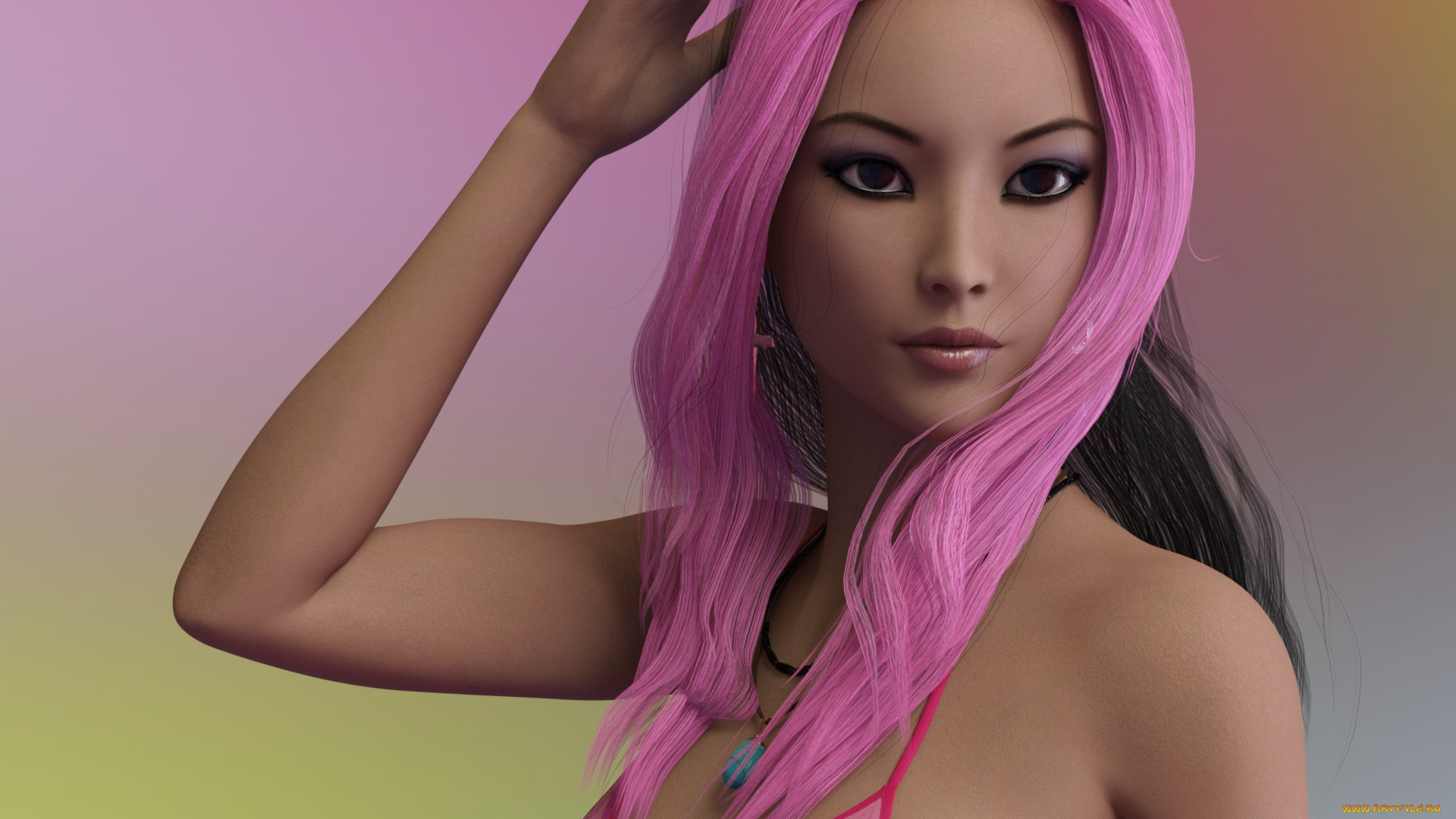 3д, графика, люди, , people, фон, взгляд, девушка