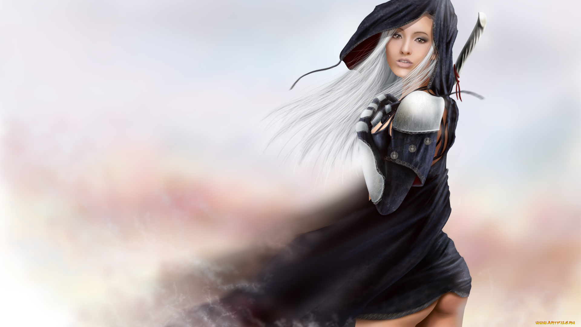 фэнтези, девушки, фон, взгляд, девушка