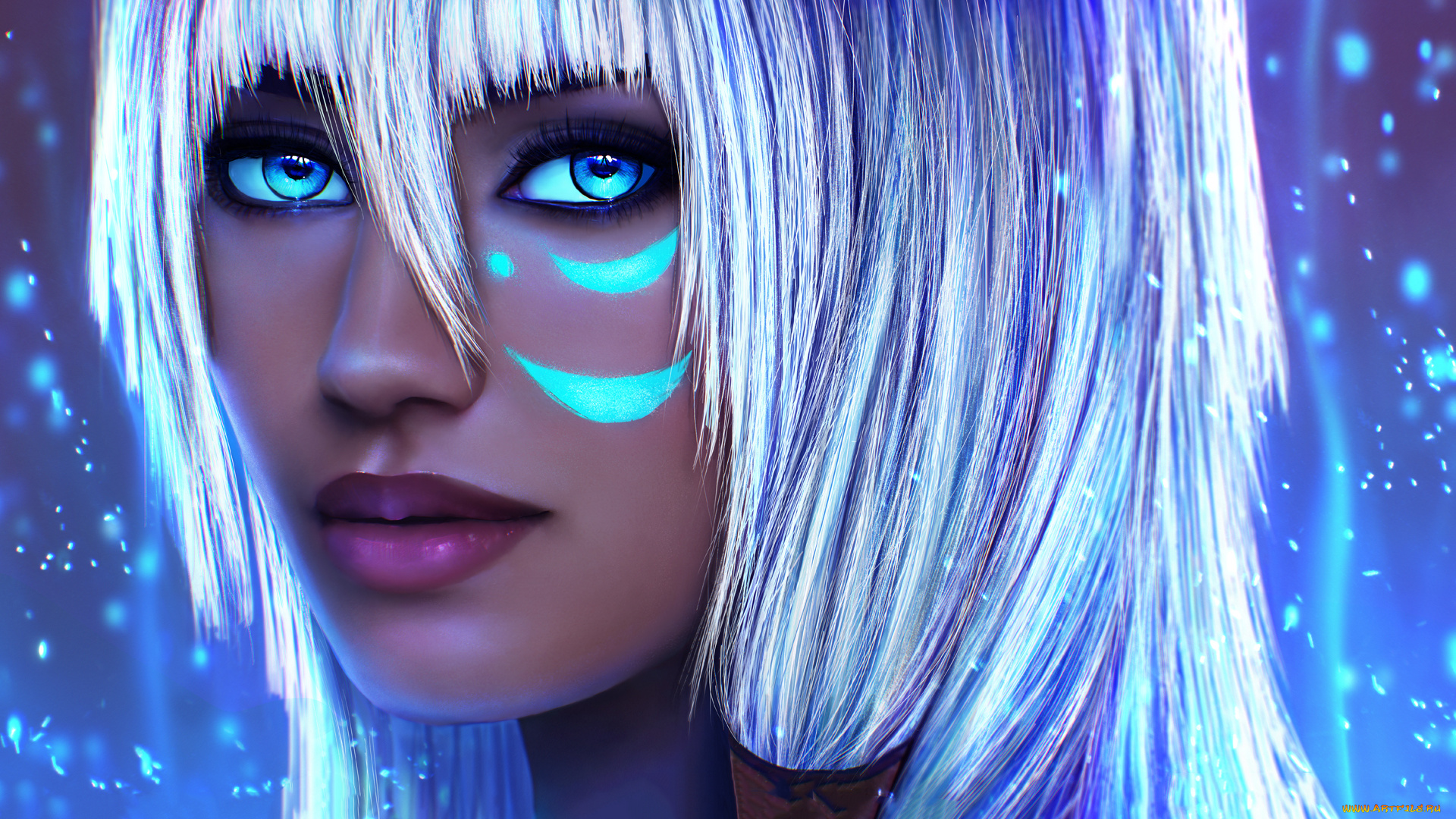 фэнтези, девушки, взгляд, фон, девушка