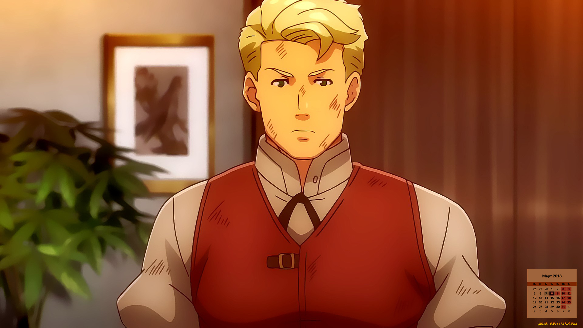 календари, аниме, мужчина, 2018, взгляд