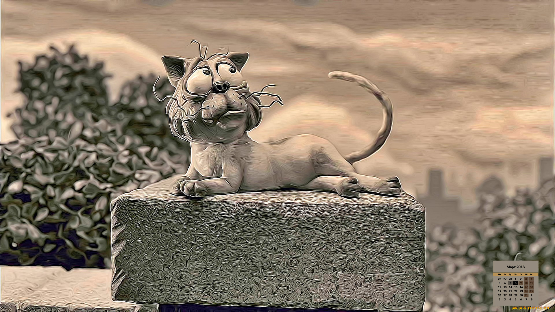 календари, кино, , мультфильмы, кошка, 2018