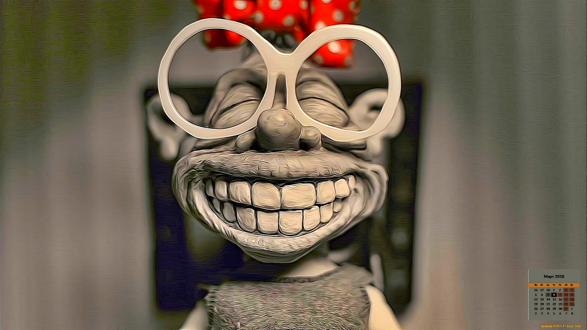 календари, кино, , мультфильмы, старуха, 2018, очки, улыбка, бант