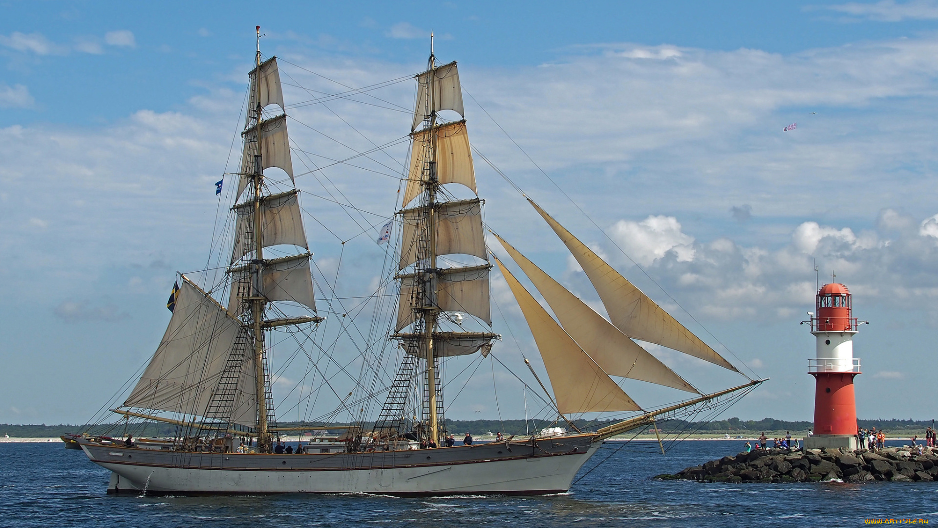 корабли, парусники, мачты, паруса