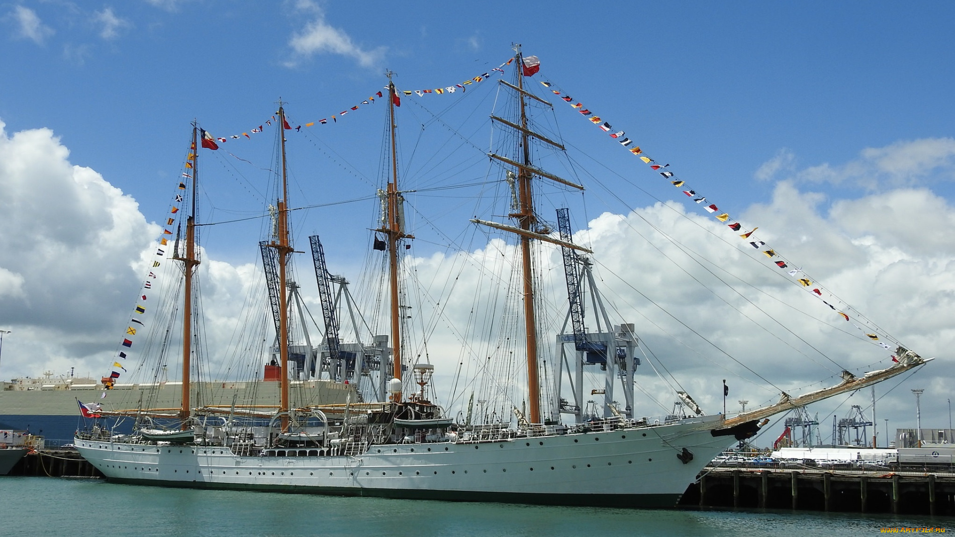 корабли, парусники, паруса, мачты