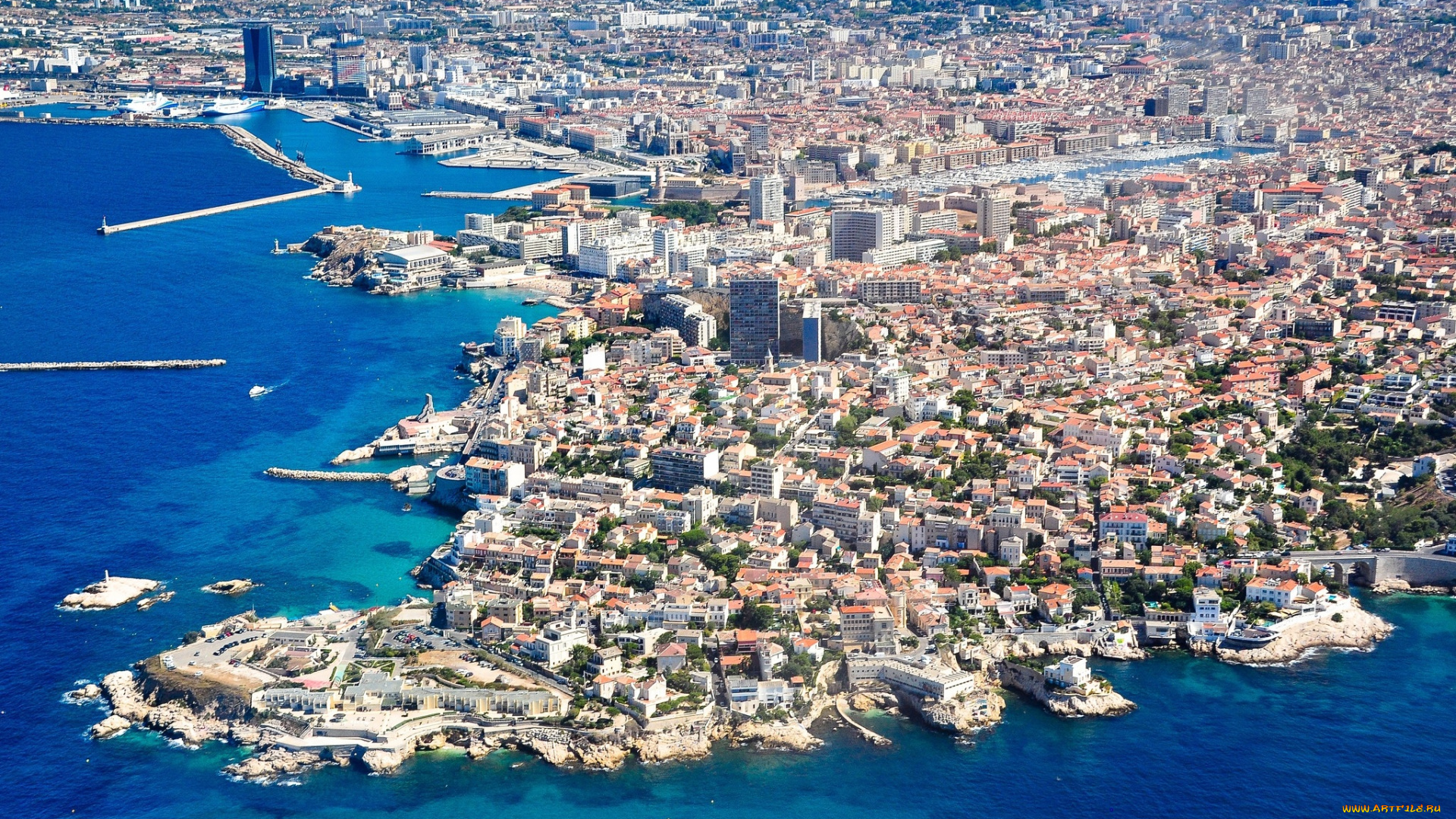 marseille, города, марсель, , франция, панорама