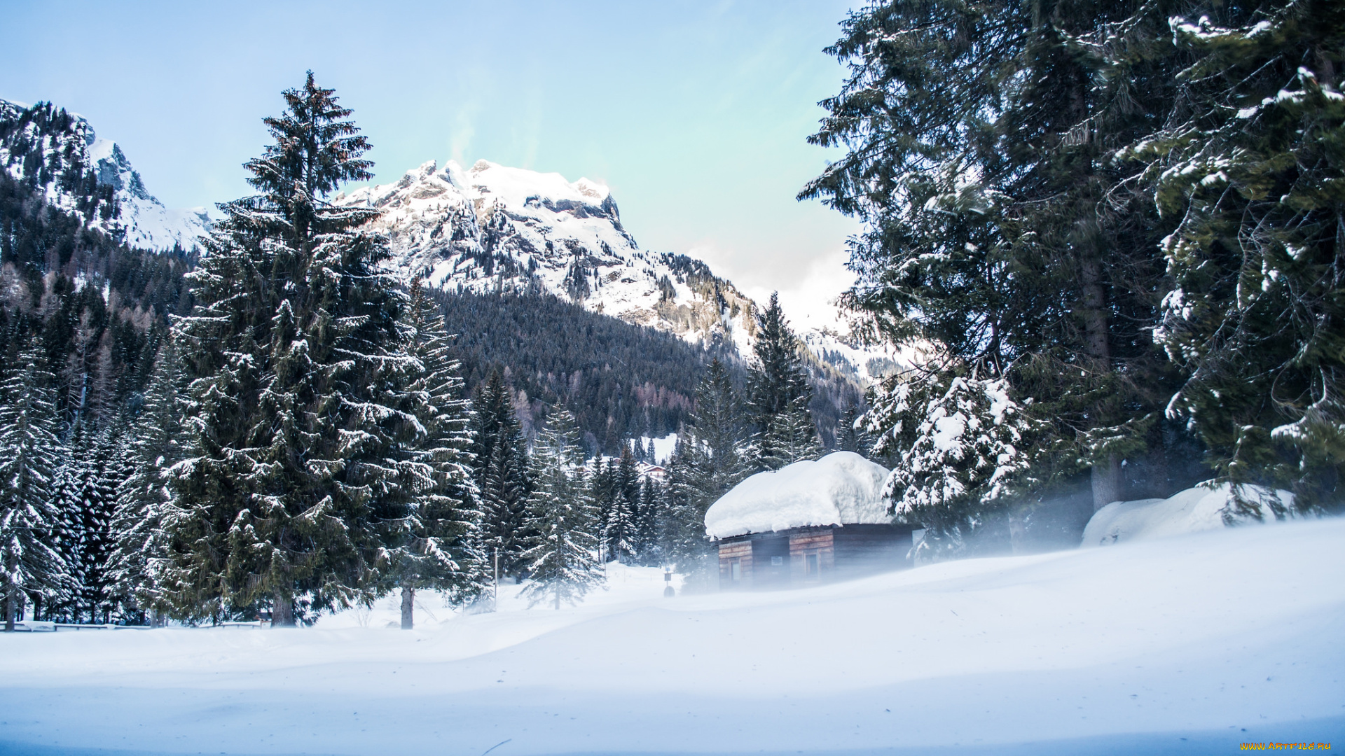 природа, зима, простор