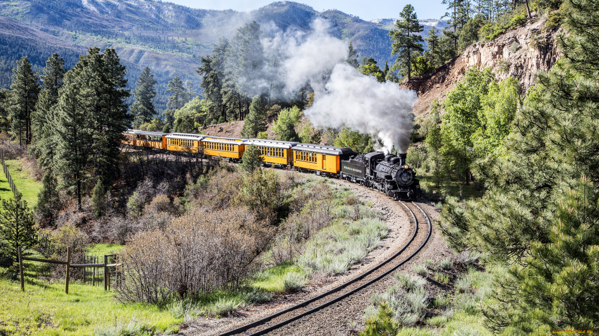 техника, паровозы, локомотив, состав