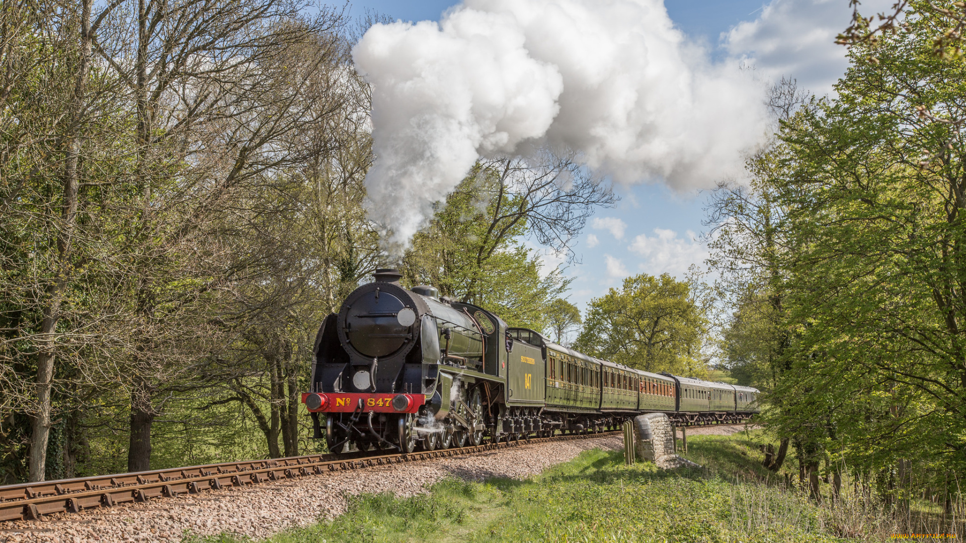 техника, паровозы, состав, локомотив