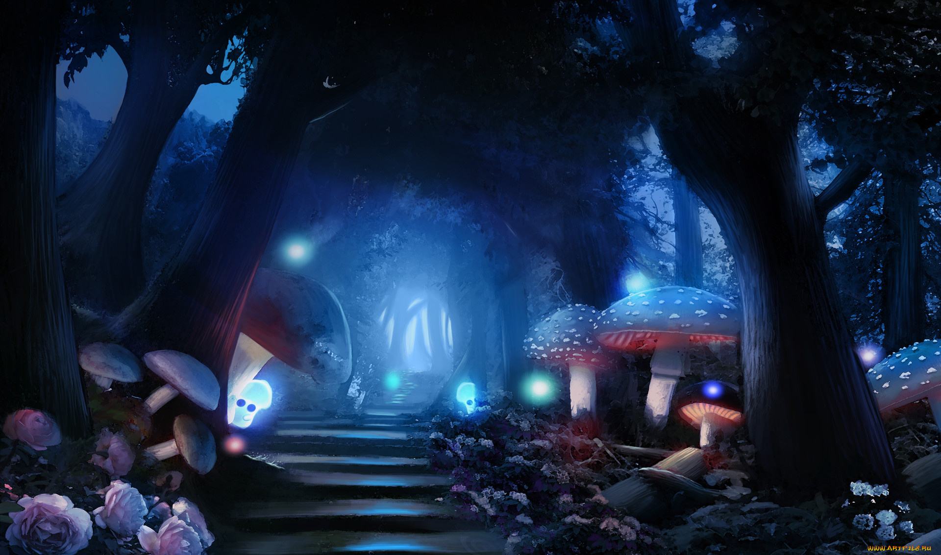 фэнтези, пейзажи, лес