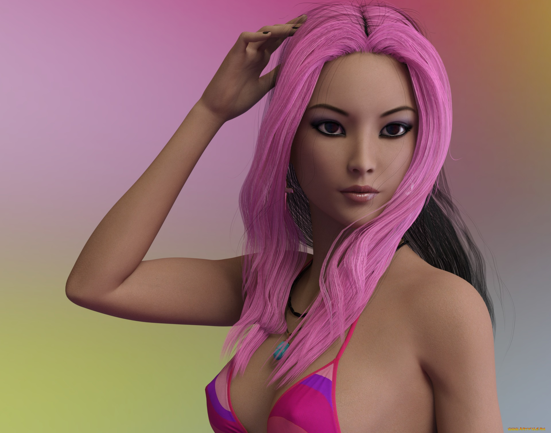 3д, графика, люди, , people, фон, взгляд, девушка