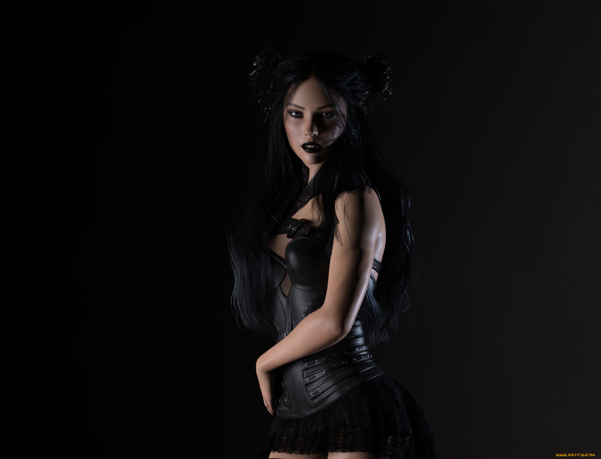 3д, графика, люди, , people, девушка, взгляд, фон