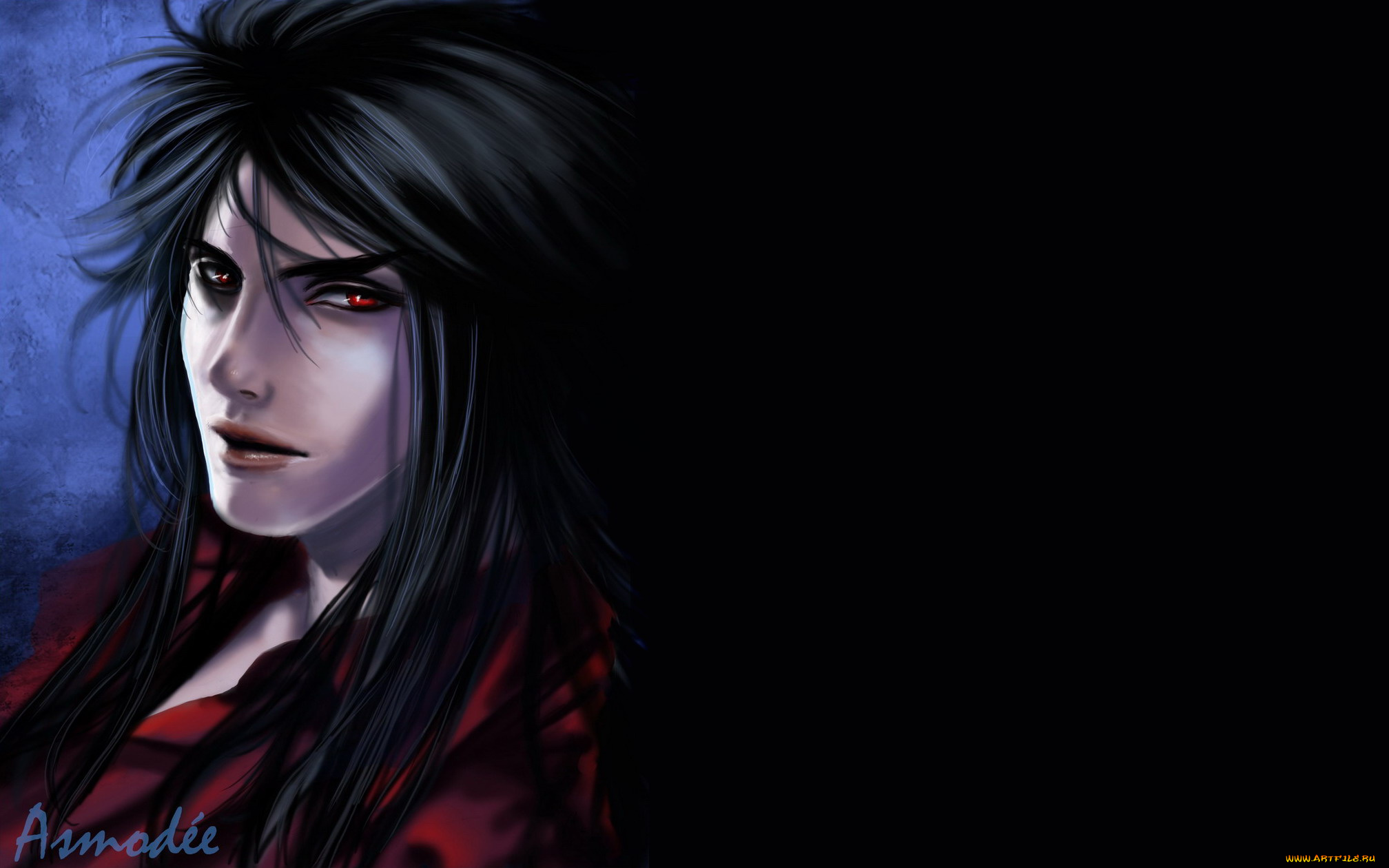 фэнтези, демоны, парень, демон, волосы, асмодей