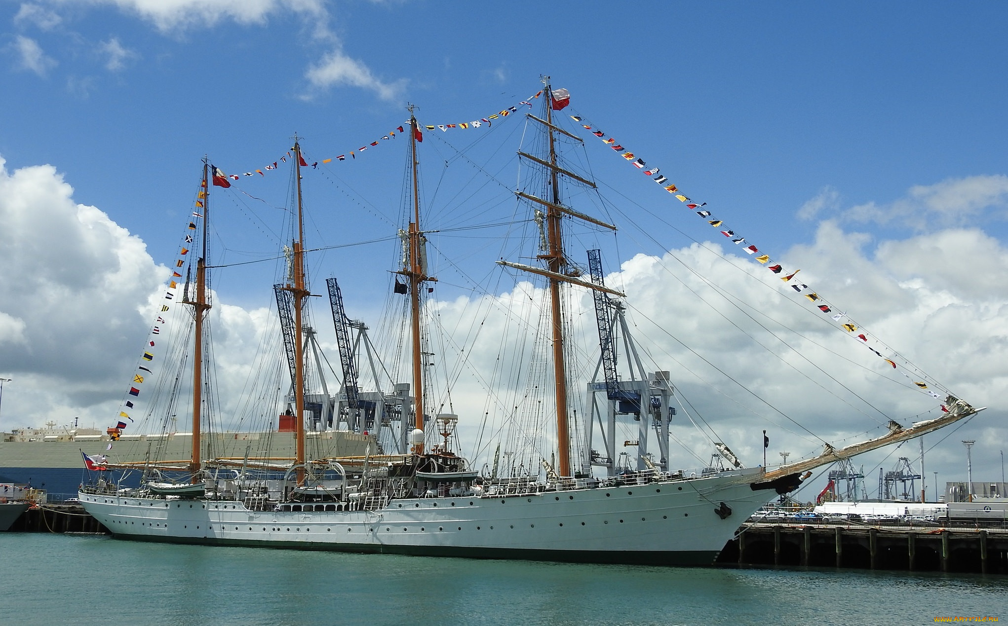 корабли, парусники, паруса, мачты