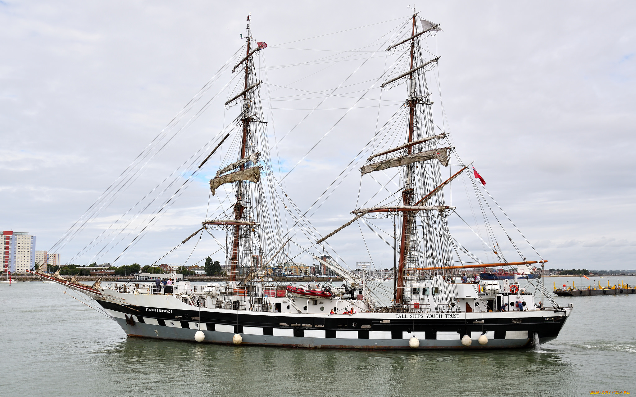 корабли, парусники, паруса, мачты