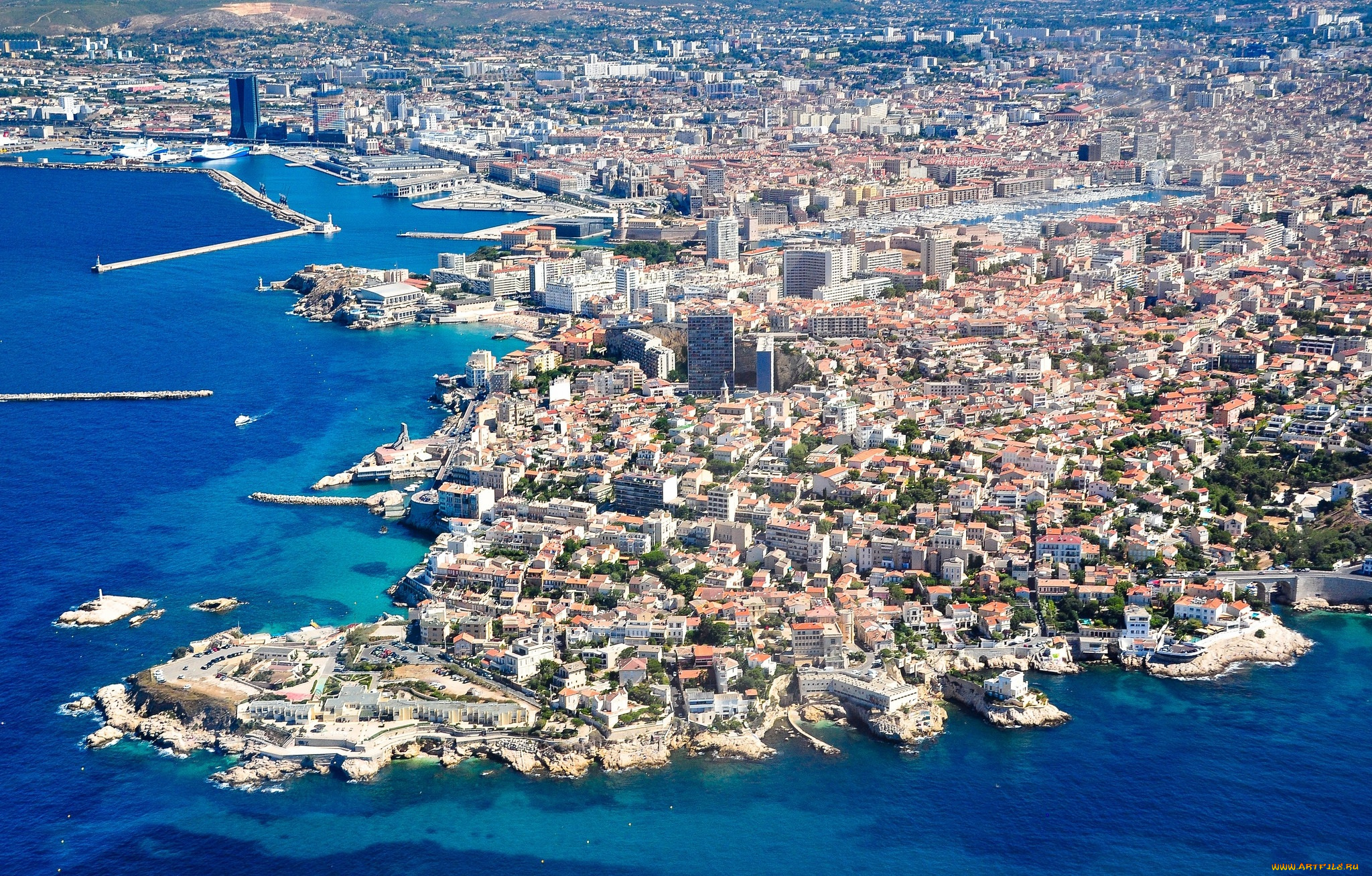 marseille, города, марсель, , франция, панорама