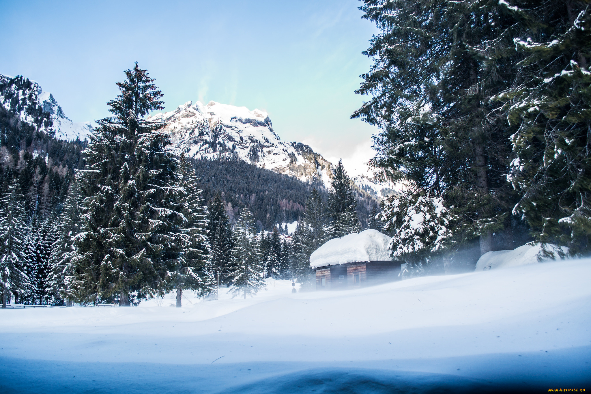 природа, зима, простор