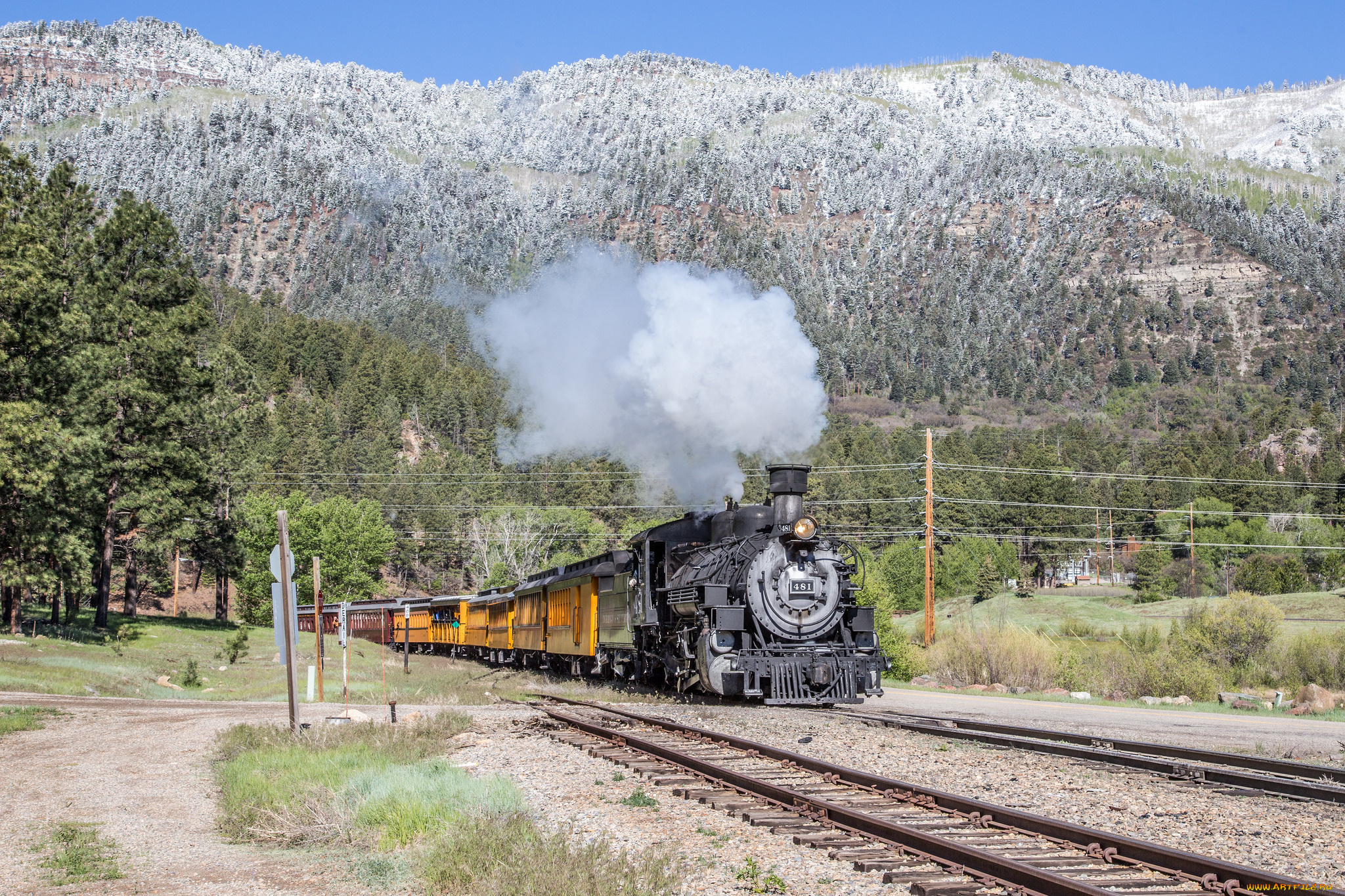 техника, паровозы, локомотив, состав