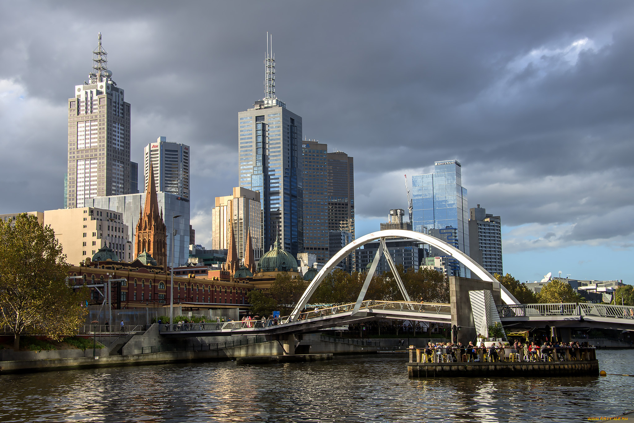 melbourne, города, мельбурн, , австралия, панорама, небоскребы