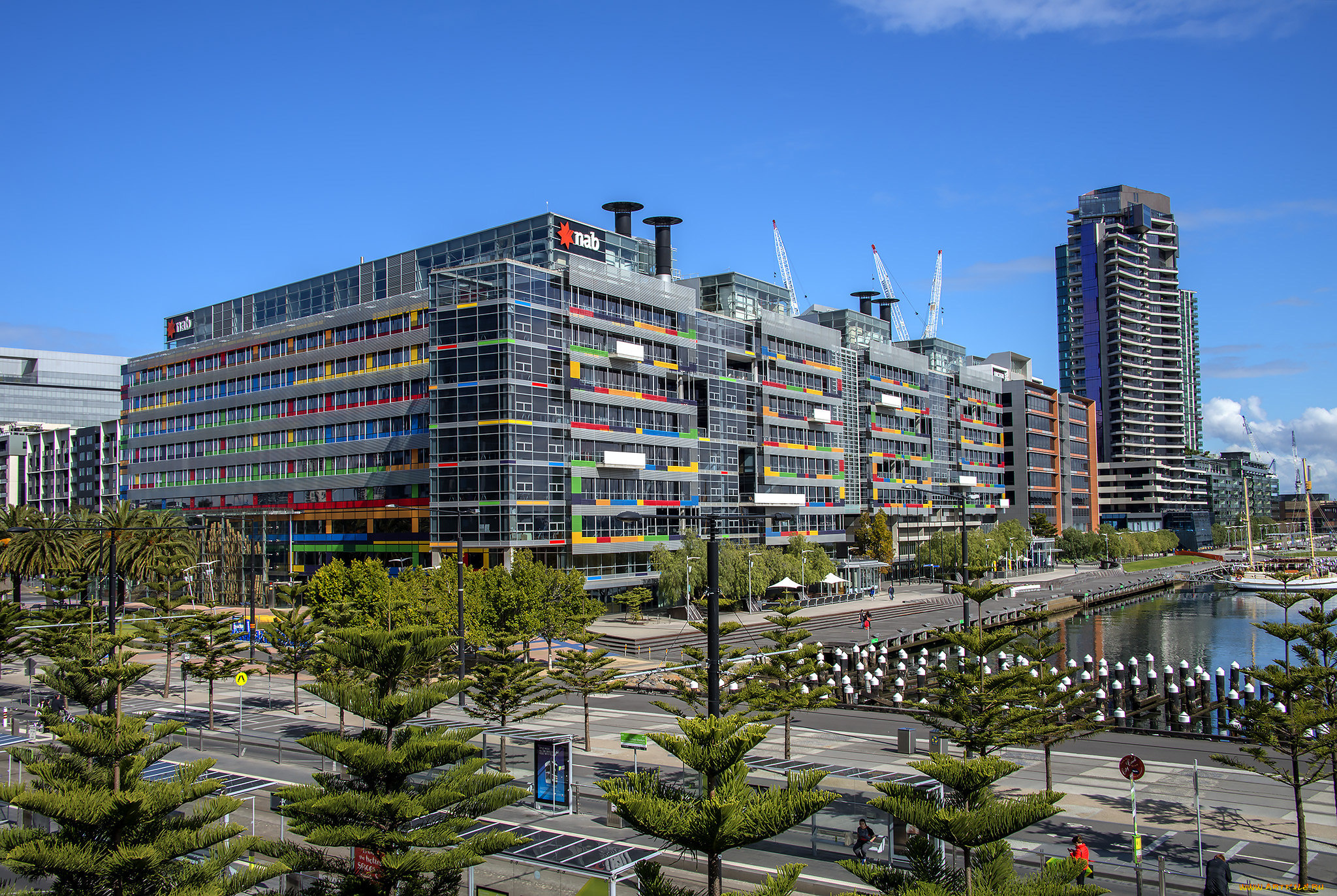 melbourne, города, мельбурн, , австралия, панорама, небоскребы