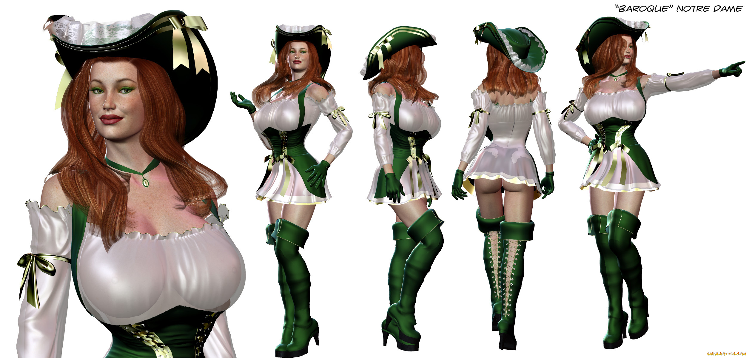 3д, графика, люди, , people, взгляд, фон, девушка, шляпа, одежда