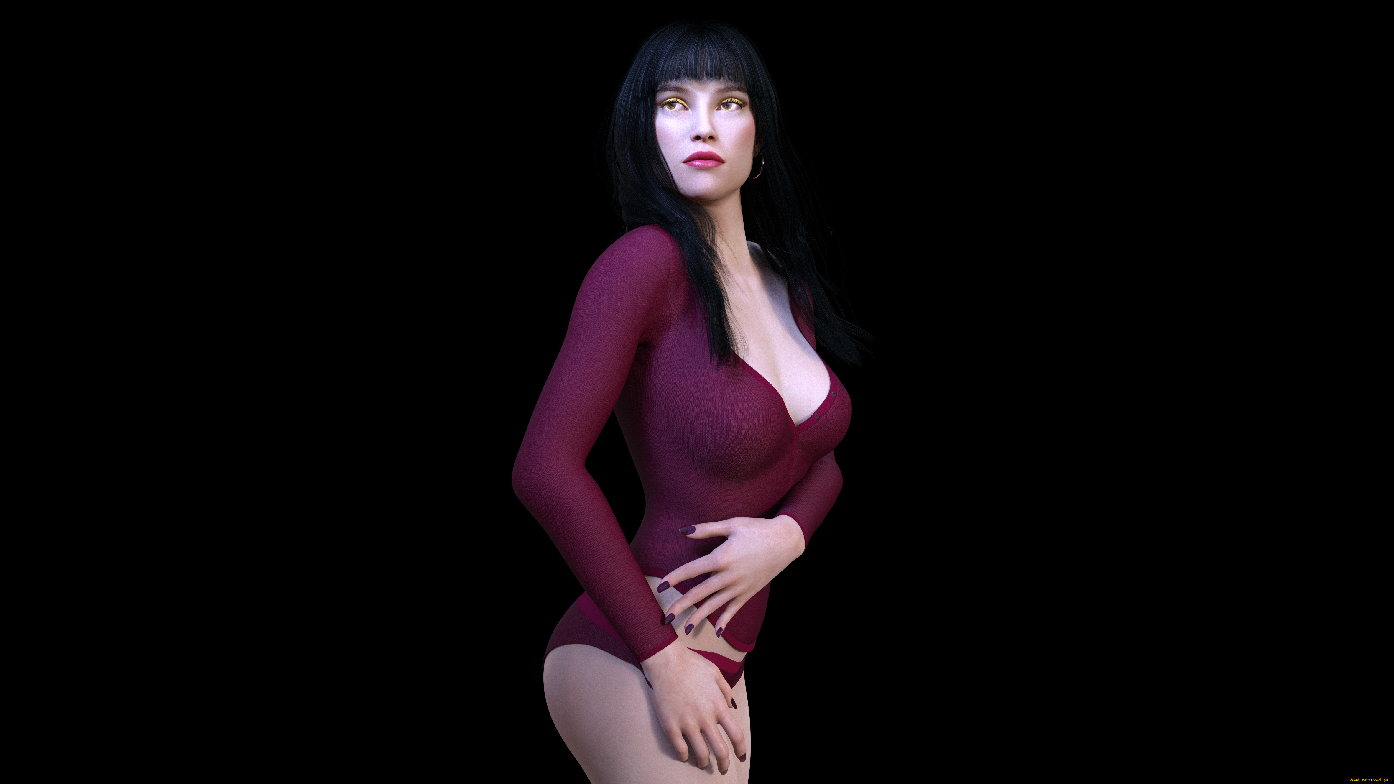 3д, графика, люди, , people, фон, взгляд, девушка