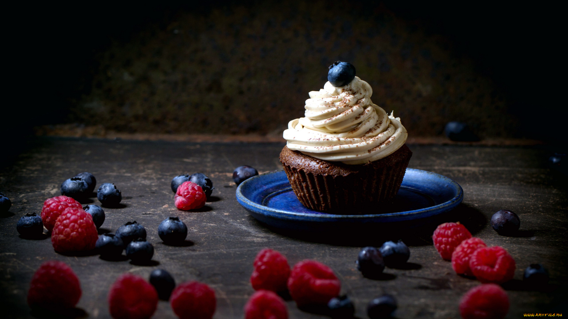 еда, пирожные, , кексы, , печенье, малина, капкейк, кекс, черника