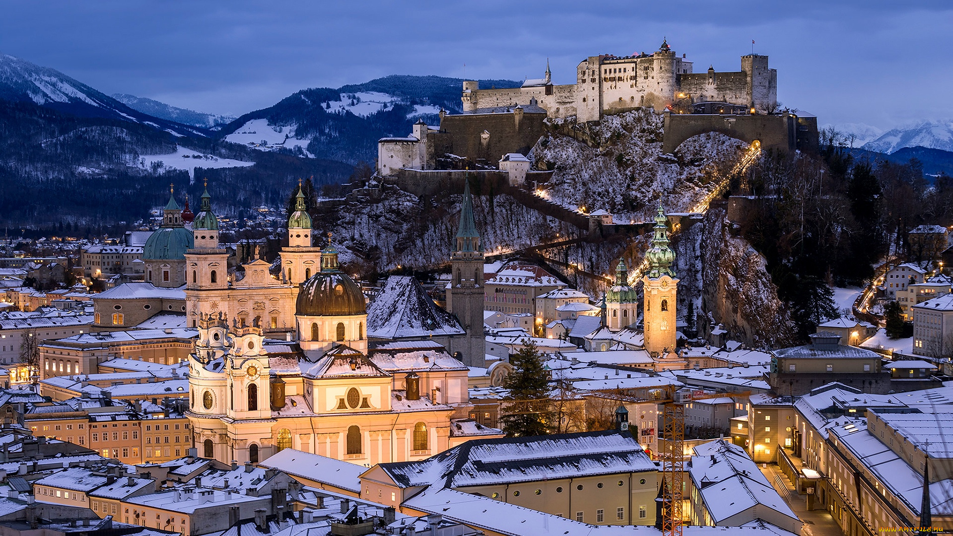 города, зальцбург, , австрия, зальцбург