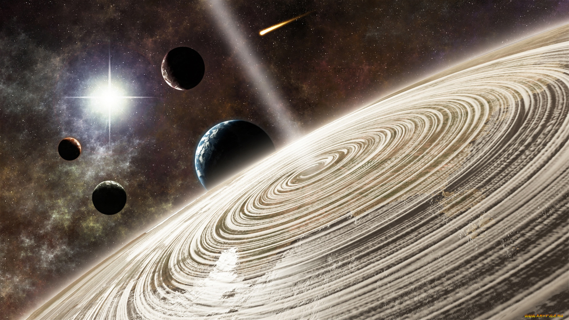 космос, арт, exoplanet, concept