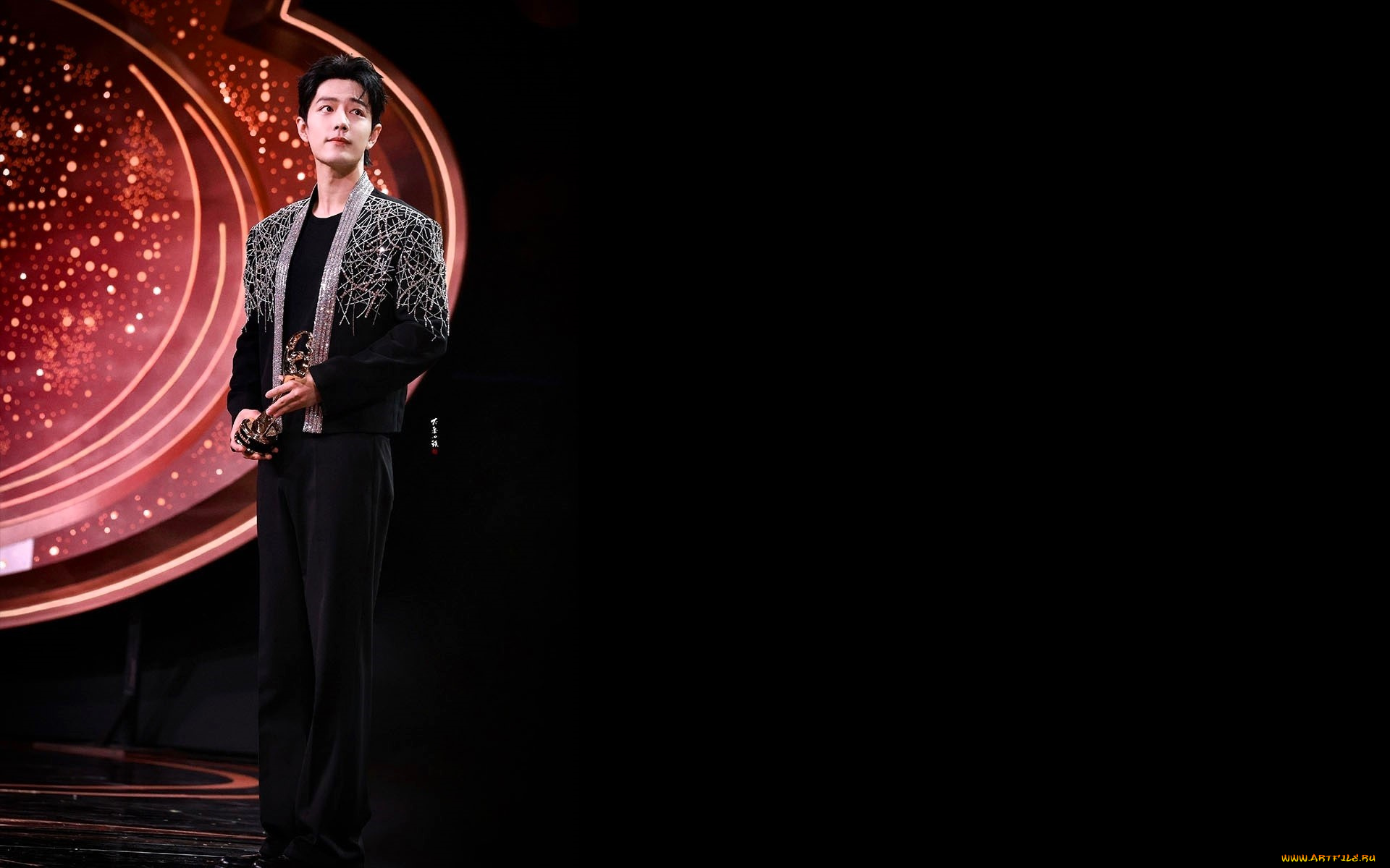 мужчины, xiao, zhan, актер, сцена, награда