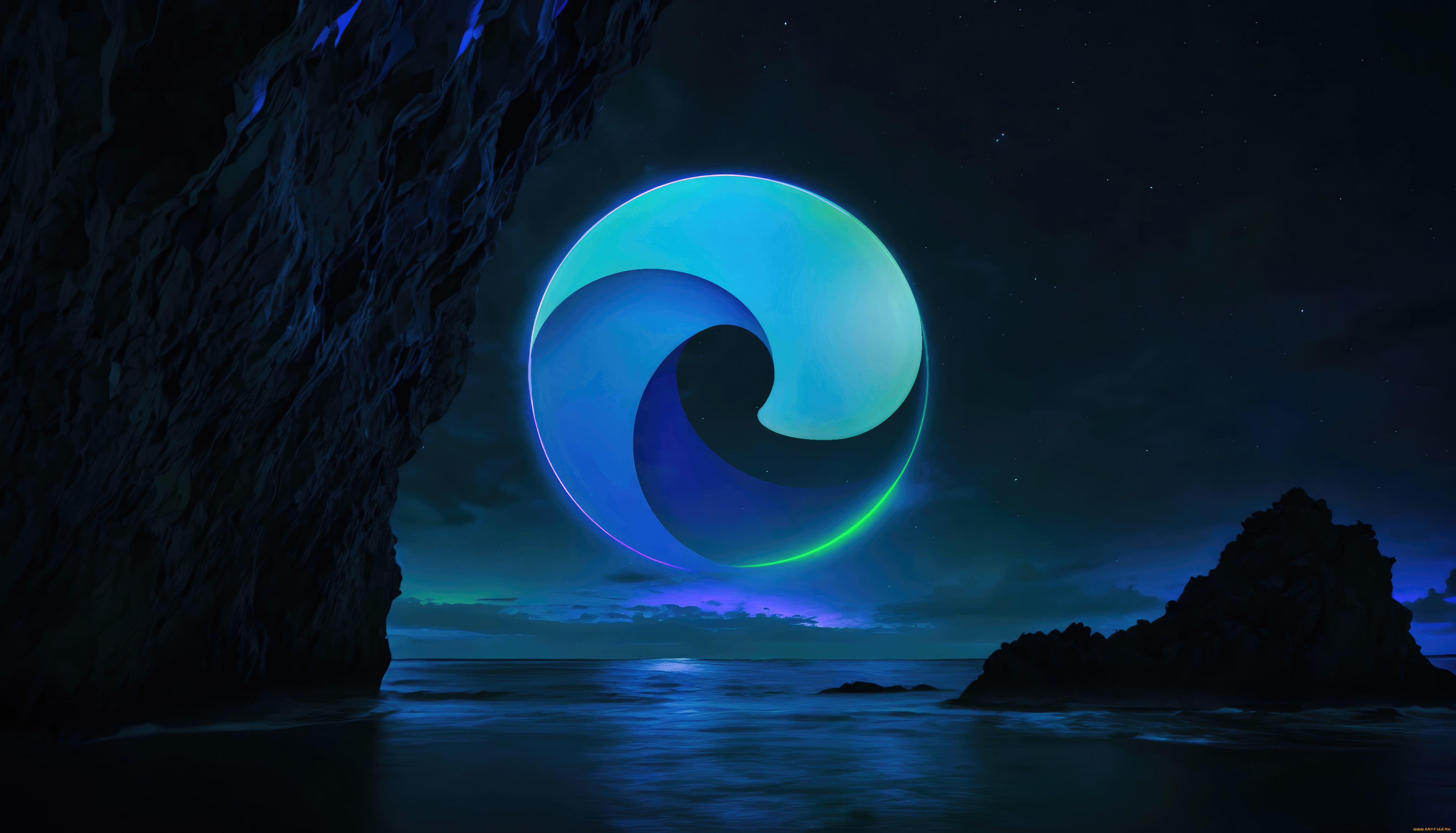 компьютеры, -unknown, , разное, microsoft, edge, браузер, лого