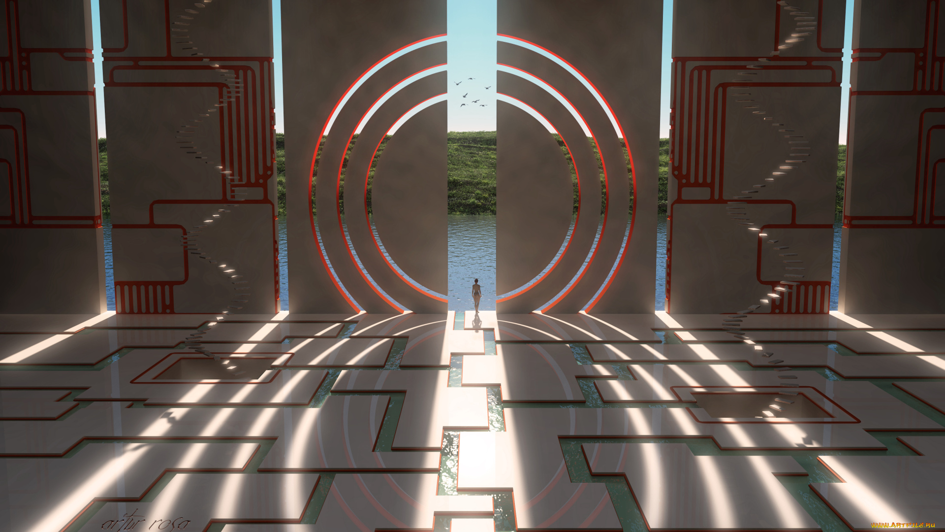 3д, графика, архитектура, , architecture, узоры