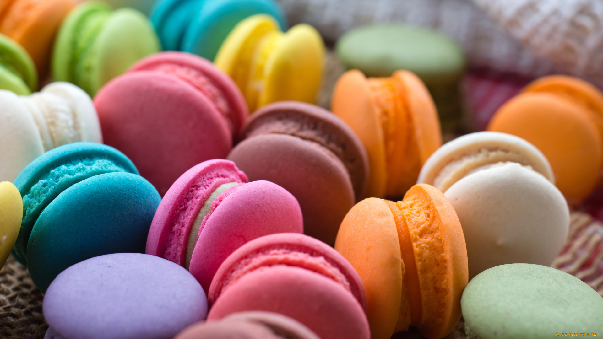 еда, макаруны, лакомство, ассорти