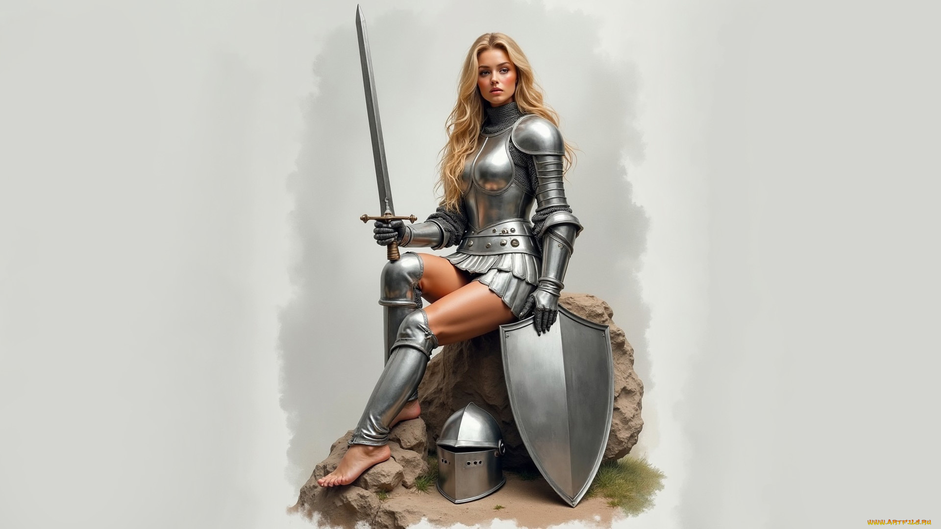 фэнтези, люди, нейросети, графика, нейроарт, ai, art, нейронные, сети, рисунки, нейро, искусство, нейрографика, graphics, neuroart, neural, networks, drawings, neuro, neurography, девушка, рыцарь