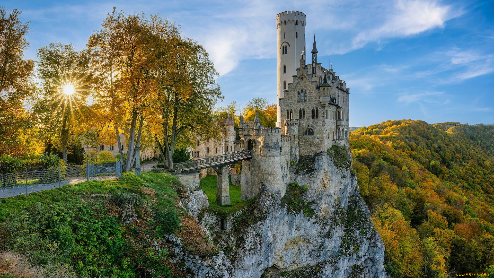 lichtenstein, castle, germany, города, замки, германии, lichtenstein, castle