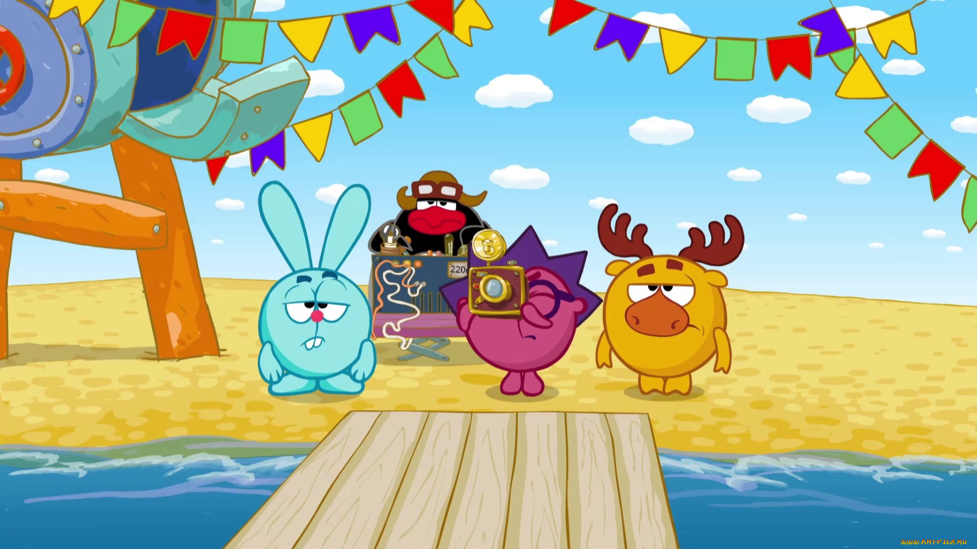 смешарики, мультфильмы, крош, лосяш