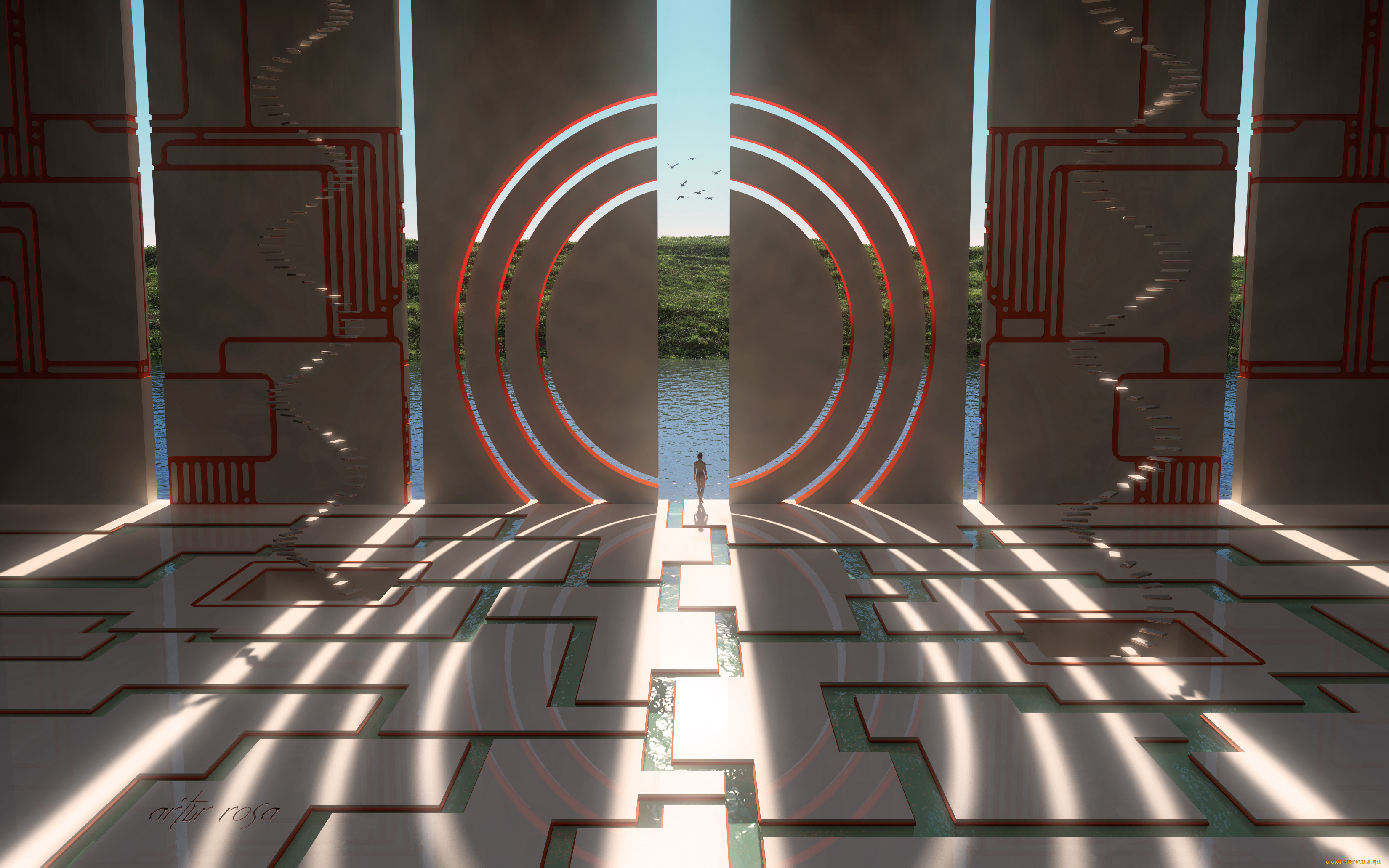 3д, графика, архитектура, , architecture, узоры