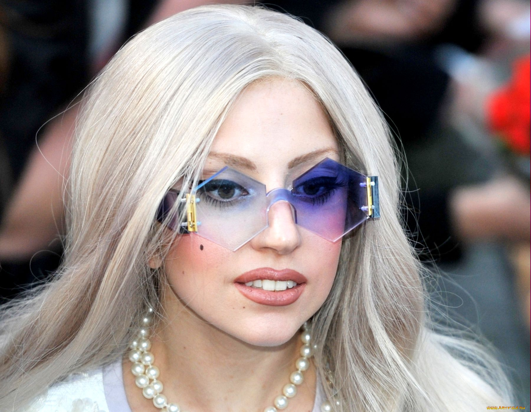 музыка, lady, gaga, очки, блондинка, певица