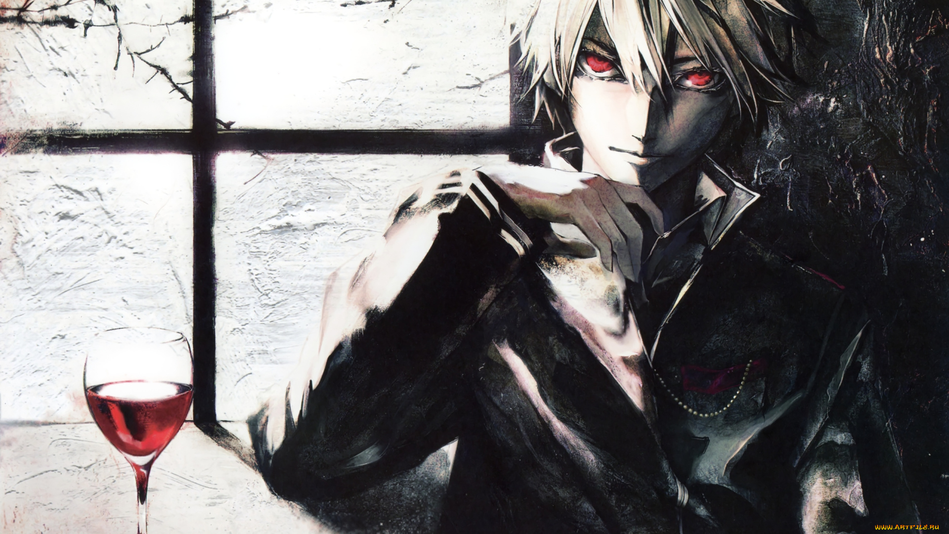 аниме, weapon, blood, technology