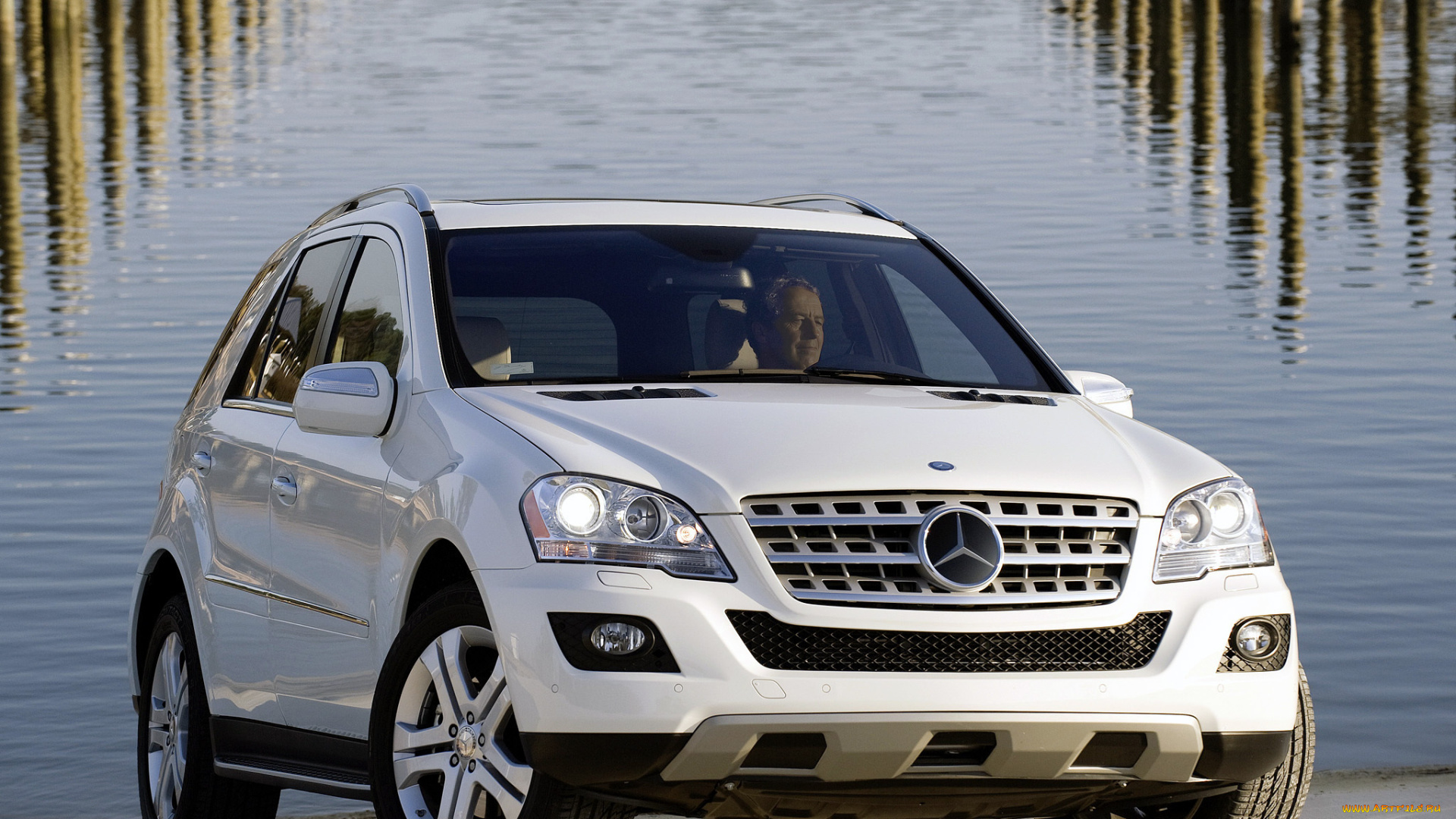 автомобили, mercedes, benz, вода