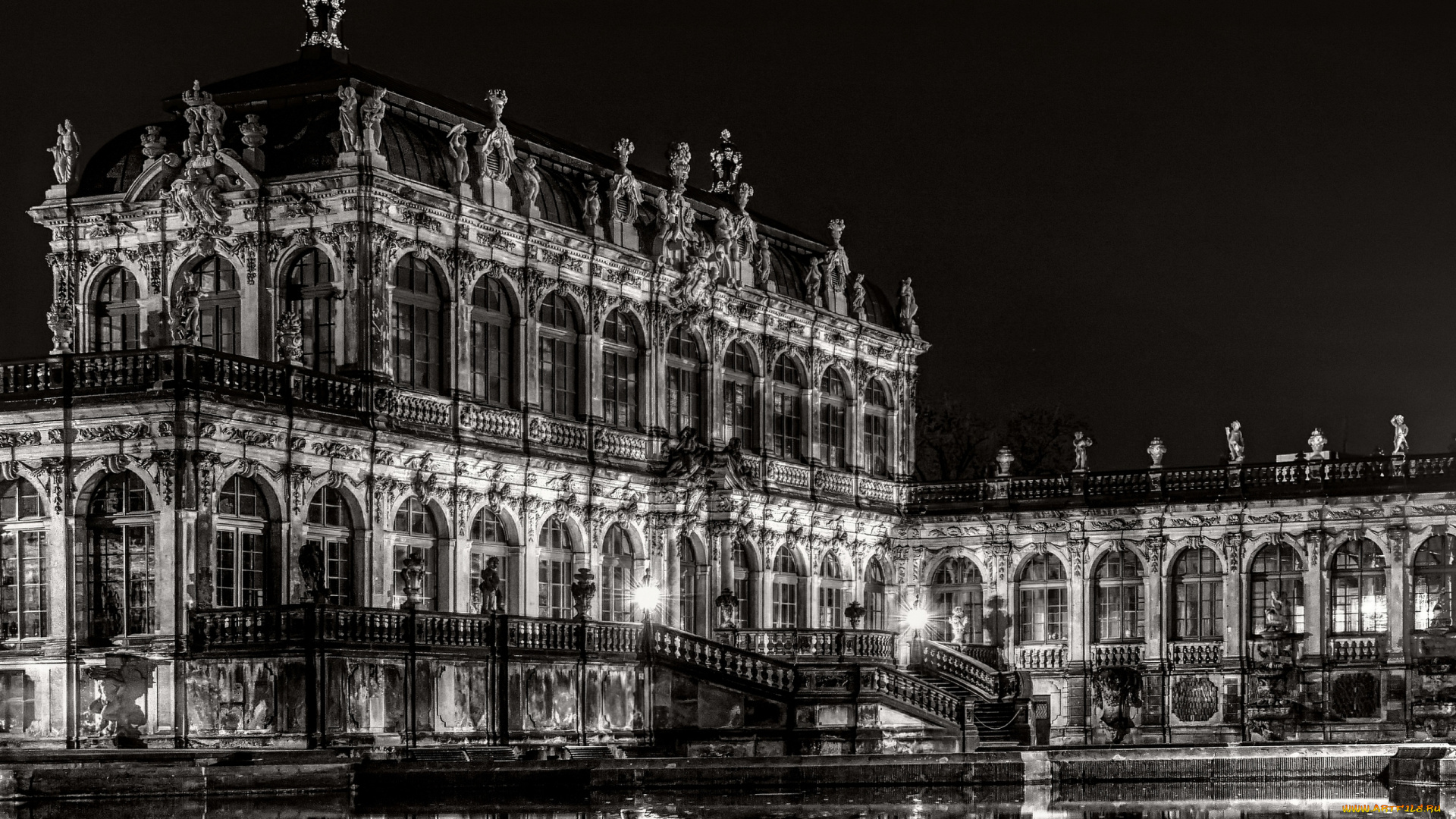 города, дрезден, германия, цвингер