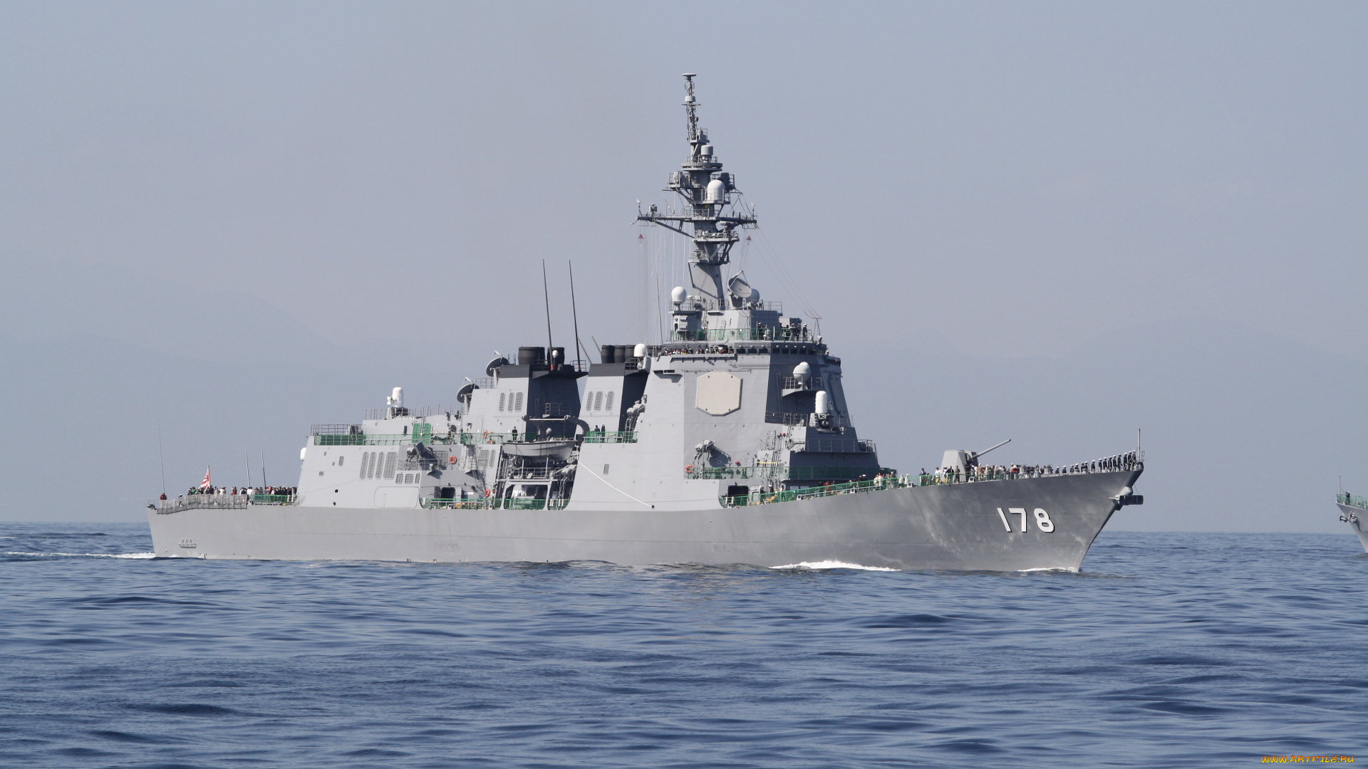 корабли, крейсеры, линкоры, эсминцы, волны