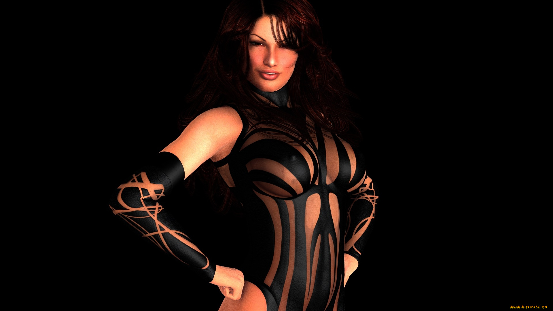 3д, графика, люди, , people, девушка, взгляд, фон