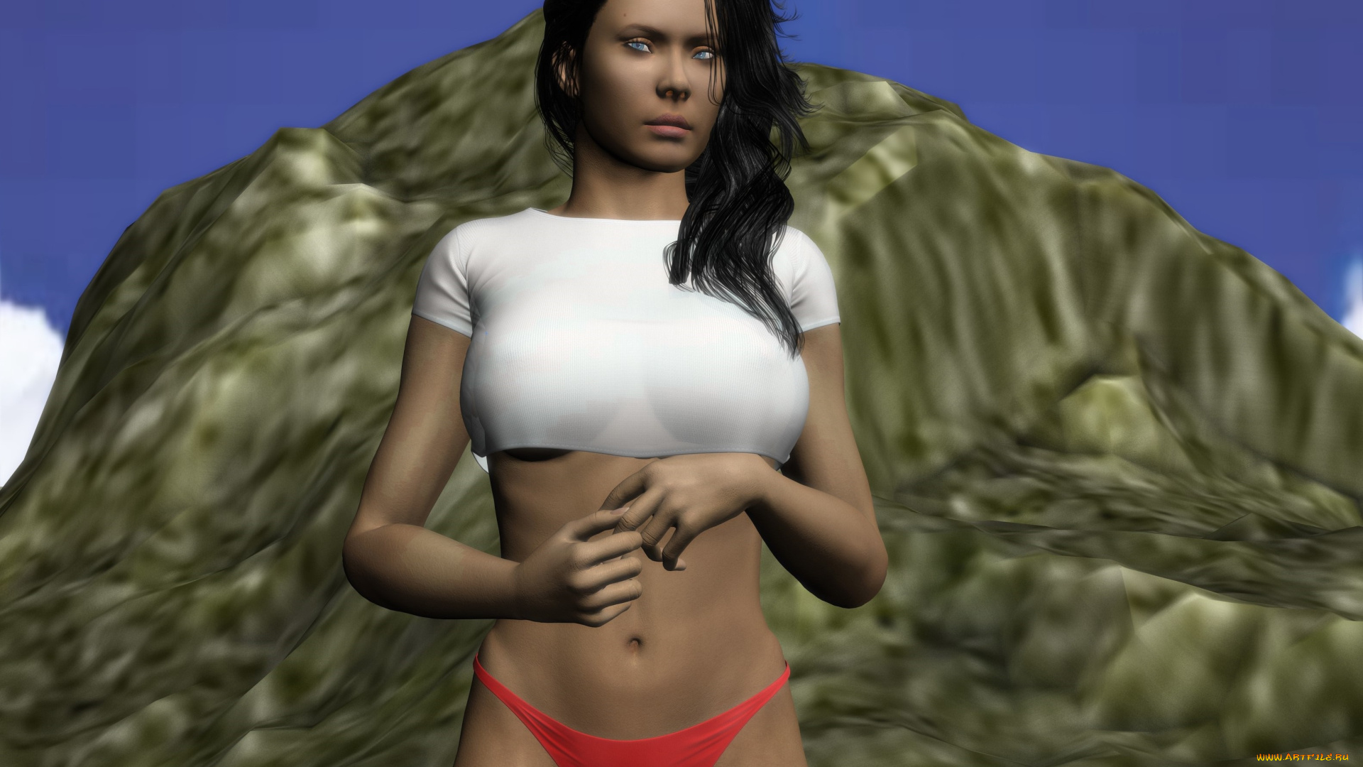 3д, графика, люди, , people, фон, девушка, взгляд