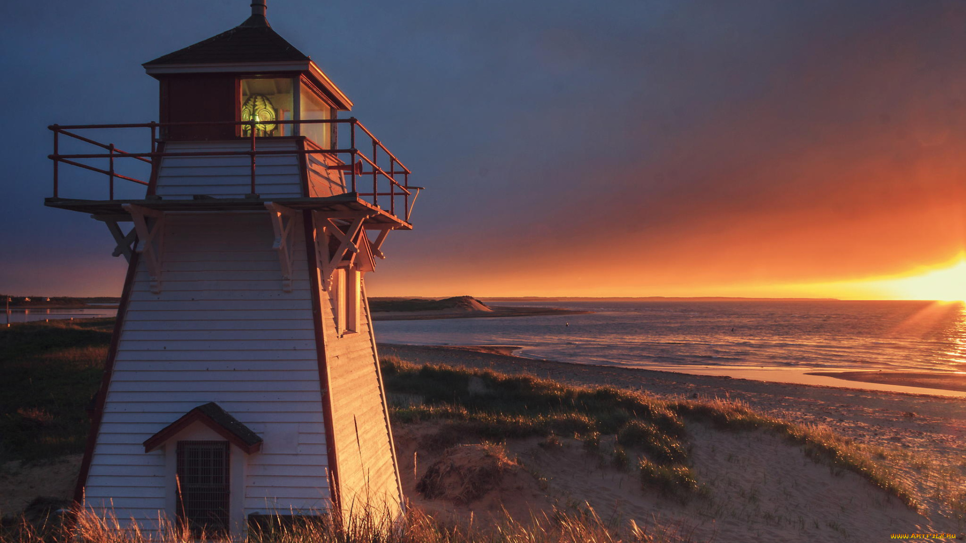 природа, маяки, берег, океан, рассвет, маяк, побережье