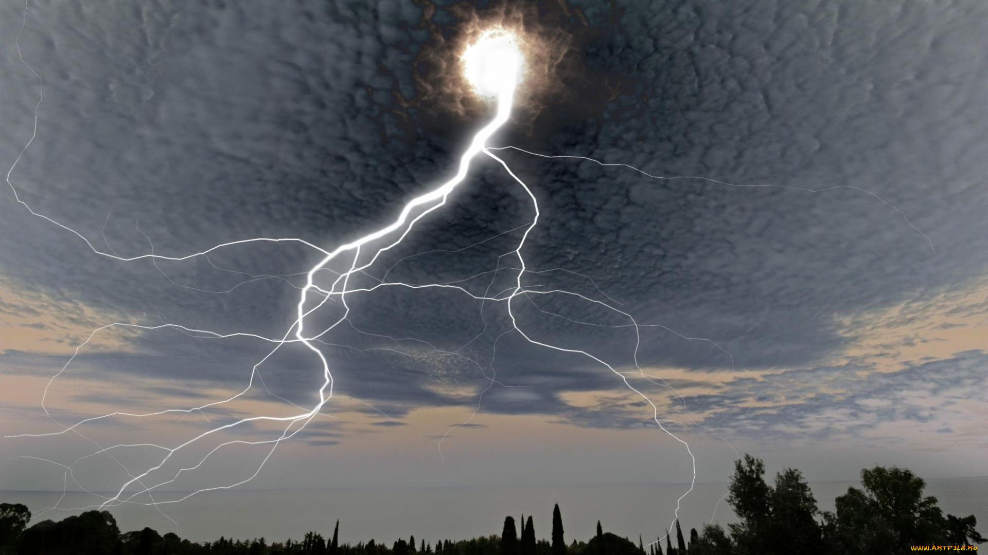 природа, молния, , гроза