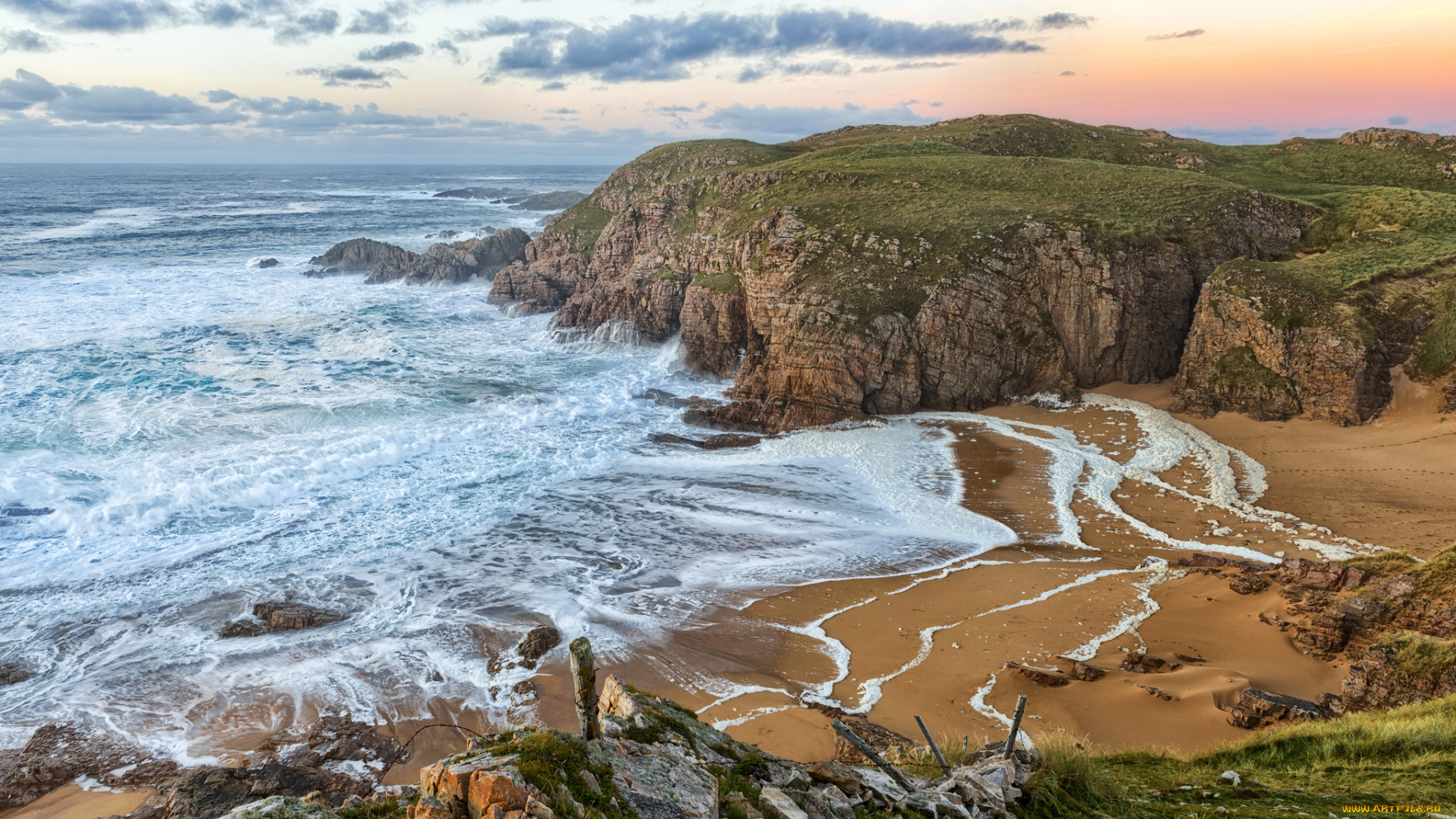 природа, побережье, море, берег